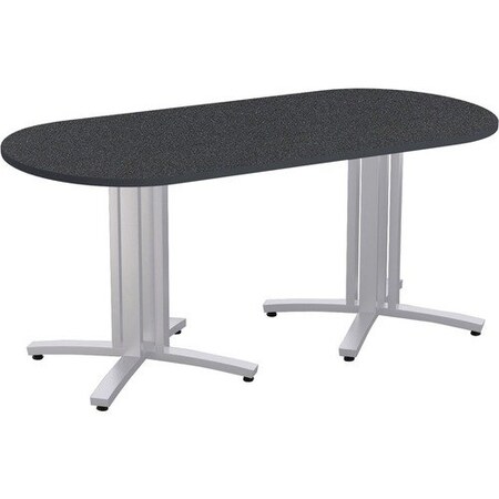 Special-T Table, Racetrack, 2Legs, 36inx72inx29in, BK SCTS4XCTR3672GN